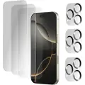 Mtp Products iPhone 16 Pro Max Hærdet Glas Beskyttelsessæt - 6 Stk. - Klar