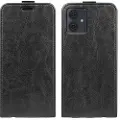 Mtp Products Motorola Moto G54 Vertikal Flip Taske med Kortholder - Sort