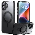 Mtp Products iPhone 16 Magnetisk Stativ Hybrid Cover - sort