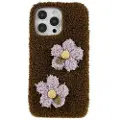Mtp Products Fluffy Flower Serie iPhone 14 Pro Max TPU Cover - Brun