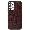 Mtp Products Krokodille Series Samsung Galaxy A53 5G Hybrid Cover - Kaffe