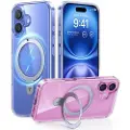 Torras iPhone 16 Torras Guardian Ostand MagSafe Cover - Gennemsigtig