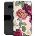 Mtp Products Samsung Galaxy S10+ Premium Flip Cover med Pung - Romantiske Blomster
