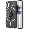 Mtp Products Nothing Phone (1) Hybrid Cover med Ring Holder - Sort