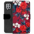 Mtp Products Samsung Galaxy A42 5G Premium Flip Cover med Pung - Vintage Blomster