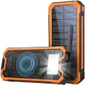 Mtp Products Solcelle Powerbank/Trådløs Oplader YD-888W - 10000mAh - Orange