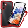 Mtp Products Samsung Galaxy A16 360 Beskyttelse Cover - Rød / Klar