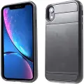 Mtp Products iPhone XR Hybrid Cover med Glidekortholder - Sort