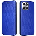 Mtp Products Honor X8 Flip Cover - Karbonfiber - Blå