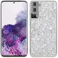 Mtp Products Samsung Galaxy S24 Glitter Series Hybrid Cover - Sølv