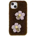 Mtp Products Fluffy Flower Serie iPhone 14 TPU Cover - Brun