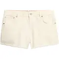 Superdry Superdrytil kvinder. W7110448A Hot denim mid-rise hvide shorts (27), Casual, Bomuld