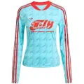 Adidas Originals Graphic Football Allover Print Bodycon T-shirt Med Lange ærmer