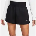 Nike Sportswear Phoenix Fleece-shorts med høj talje og løst design til kvinder - sort