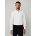 Hackett Londontil mænd. HM3010471 City Eoe tekstur (XL), Hvid, Casual, Bomuld, Lange ærmer