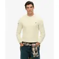 Superdry Superdrytil mænd. M6110707A Kabelstrikket beige trøje (L), Casual, Bomuld