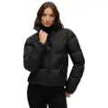 Superdry Superdrytil kvinder. W5011975A Sort vatteret frakke (L), Casual, Bæredygtig, Genanvendt nylon