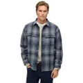 Superdry Superdrytil mænd. M4011050A Miller blå overshirt (XL), Casual, Bomuld, Lange ærmer