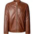 Pepe Jeans Pepe Jeanstil mænd. PM4027178 Brun Joey-jakke (L), Casual, Læder