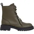Pepe Jeans Pepe Jeanstil kvinder. PLS500022 Stacy Play grønne ankelstøvler i læder (39), Fast, Lynlås, Casual