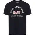 Gant Ganttil mænd. 2003364 T-shirt med tryk mairno (L), Casual, Bomuld, Korte ærmer, Blå