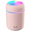 H2O - Luftfugter med æterisk olie diffuser, USB, pink 2 watt
