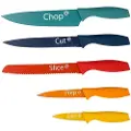 24hShop Vivid Knivsæt med 5 knive - Farverig - Kendt fra MasterChef Danmark