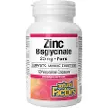 Natural Factors – Zinc Bisglycinate 25 mg (120 kapsler)