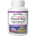 Natural Factors – Tranquil Sleep Ekstra Styrke 60 tyggetabletter, Tropisk Frugt