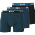 Hugo Boss BOSStil mænd. 50531685 Sæt med 3 boxershorts Power Des blå (XL), Afslappet, Bomuld