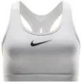 Nike Justerbar Nike Swoosh-sports-bh uden indlæg og med kraftig støtte til kvinder - hvid