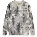 Scotch & Soda Printed Dropped Shoulder Trøje