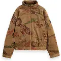 Scotch & Soda Mountain Print Corduroy Pufferjakke