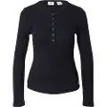 Levi's Levi'stil kvinder. 003PY-0001 Dry Goods T-shirt sort (S), Casual, Bomuld, Lange ærmer