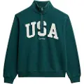 Superdry Athletic Ess Applique Halv Lynlås Sweatshirt