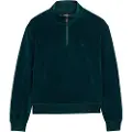 Superdry Velour Halv Lynlås Sweatshirt