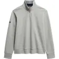 Superdry Superdrytil mænd. M2014078A Piqué-sweatshirt med halv lynlås Core grey (L), Casual, Grå, Bomuld