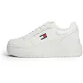 Tommy Hilfiger Tommy Jeanstil kvinder. EN0EN02860 Retro Basket Læder Sneakers hvid (41), 3-5 cm, Blonder, Casual
