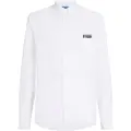 Karl Lagerfeld Karl Lagerfeldunisex. A3M16005 Hvid poplin-skjorte (L), Casual, Bomuld, Klassisk, Lange ærmer