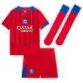 Nike Paris Saint-Germain 2025/26 Stadium Third Nike Dri-FIT Total 90 Football-sæt i tre dele til mindre børn - rød