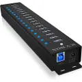 Icy Box IB-HUB1717-U3 USB hub - 17 ports - Sort