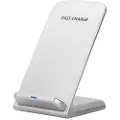 Mtp Products Z2 15W trådløs oplader til hurtig opladning af mobiltelefoner Vuggestativ til iPhone Samsung Huawei Xiaomi - hvid