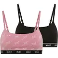 Hugo Boss HUGOtil kvinder. 50545712 Sæt med to toppe sort, pink (S), Afslappet, Bomuld