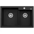 Pyramis Diplos 1 3/4b 070058801 Carbon Granitvask Med 2 Kummer 79x51 Cm