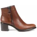 Fluchos Fluchostil kvinder. D8606-SU Læder ankelstøvler D8606-SU Lysebrun -Højde hæl: 6cm (35), 5-8 cm, Lynlås, Casual