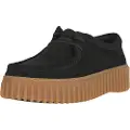 Clarks Clarkstil kvinder. 26172044 Torhill Bee lædersko sort (42), 3-5 cm, Ruskind, Blonder, Casual