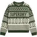 Superdry Superdrytil kvinder. W6110559A Crewneck-trøje med grønt brand-design (XS), Casual, Akryl
