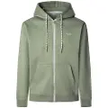 Pepe Jeans Pepe Jeanstil mænd. PM5800017 Sweatshirt Macbeth Melange Zip green (XS), Casual, Grøn, Polyester