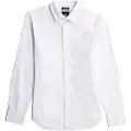 G-Star G-Startil mænd. D25176-C895-B579 Uniform Slim Shirt hvid (M), Casual, Party, Bomuld, Klassisk, Lange ærmer