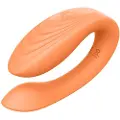Glam - opladelig, trådløs par-vibrator (orange)